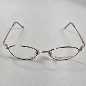 Elizabeth Arden Petites Eyeglasses‎ Frames Gold Purple Small 48-19-135 New